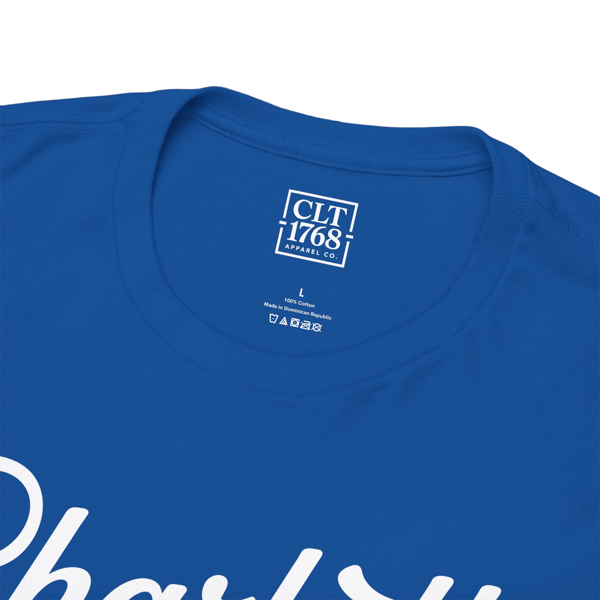 Charlotte Script Logo Unisex T-shirt | Royal