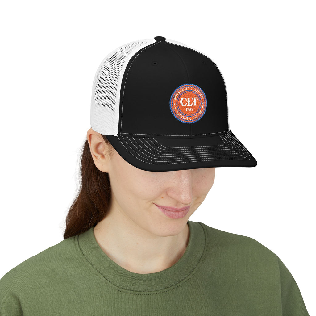 CLT 1768 Western | Embroidered Trucker Snapback Black/White
