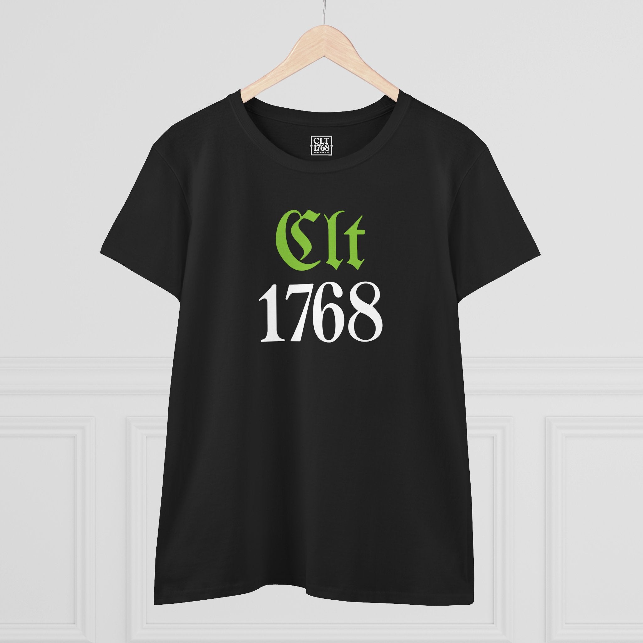 CLT 1768 Black Letter Women's Tee | Black
