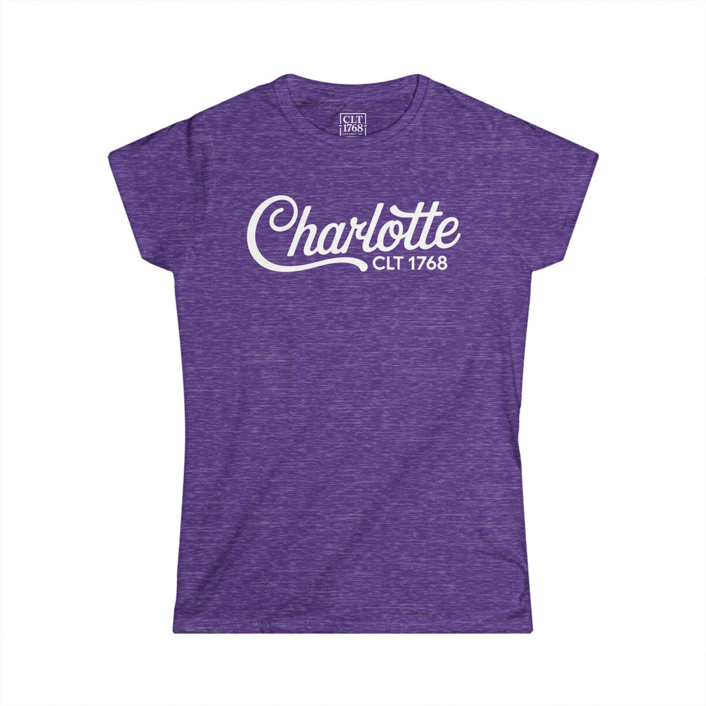 Charlotte Script Logo Women's T-Shirt | Heather Purple