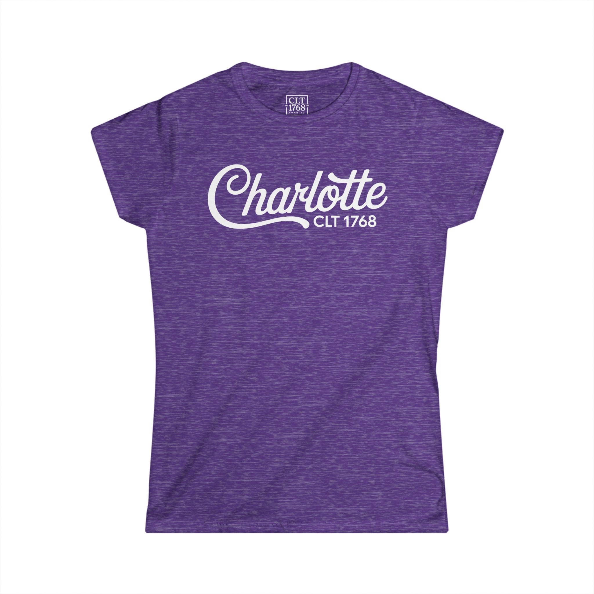 Charlotte Script Logo Women's T-Shirt | Heather Purple