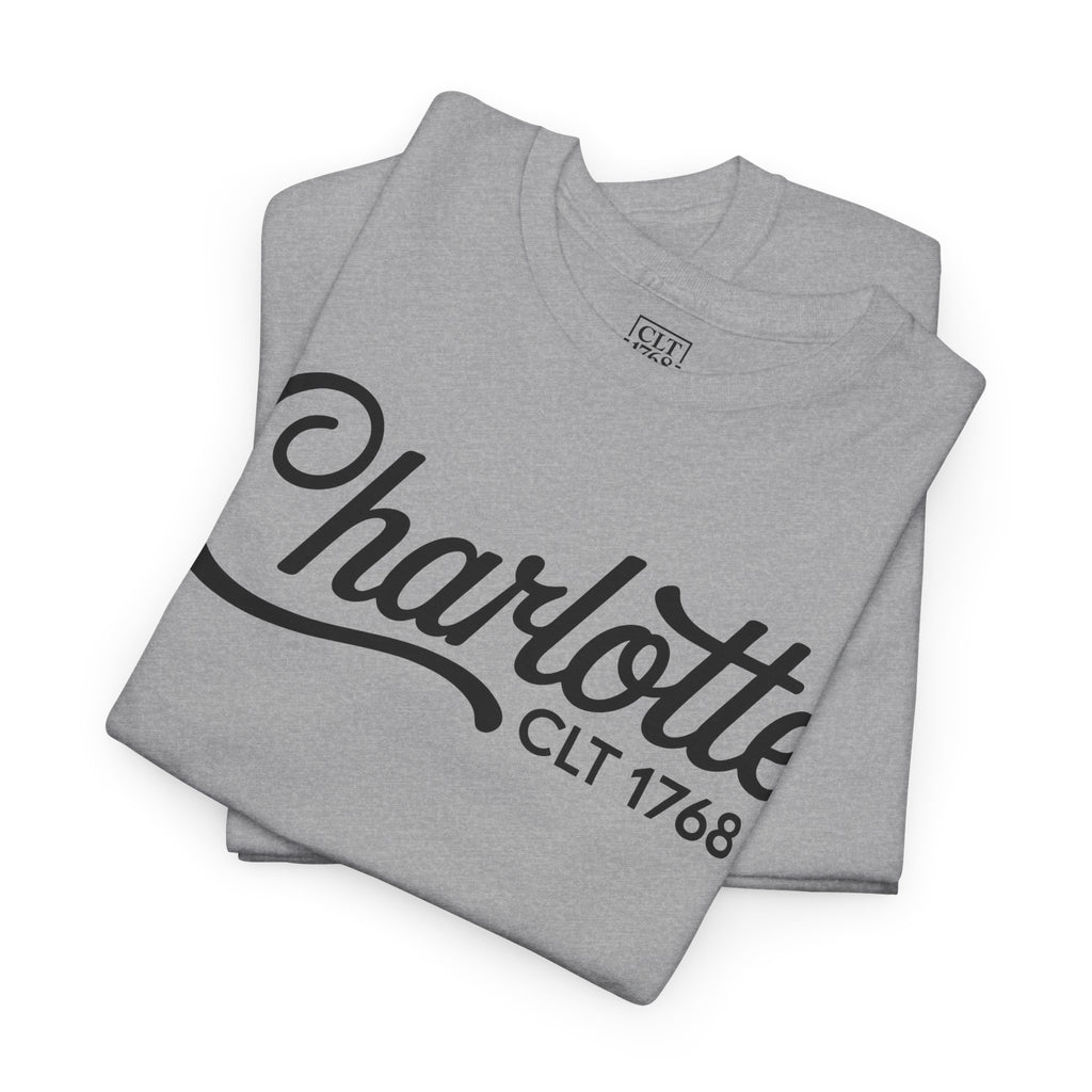 Charlotte Script Logo Unisex T-shirt | Sport Grey