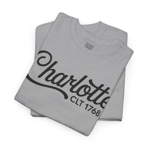 Charlotte Script Logo Unisex T-shirt | Sport Grey