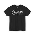 Charlotte Script Logo Unisex T-shirt | Black