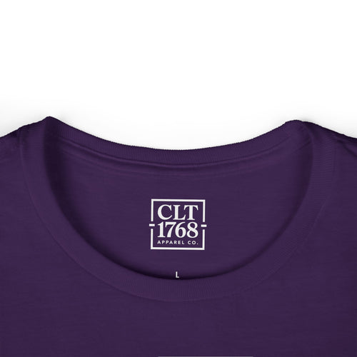 CLT 1768 Black Letter Women's Tee | Purple