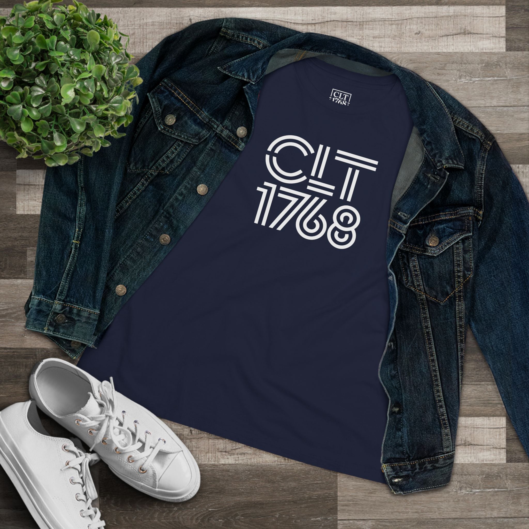 CLT 1768 Triple-Line Women's T-Shirt | Navy