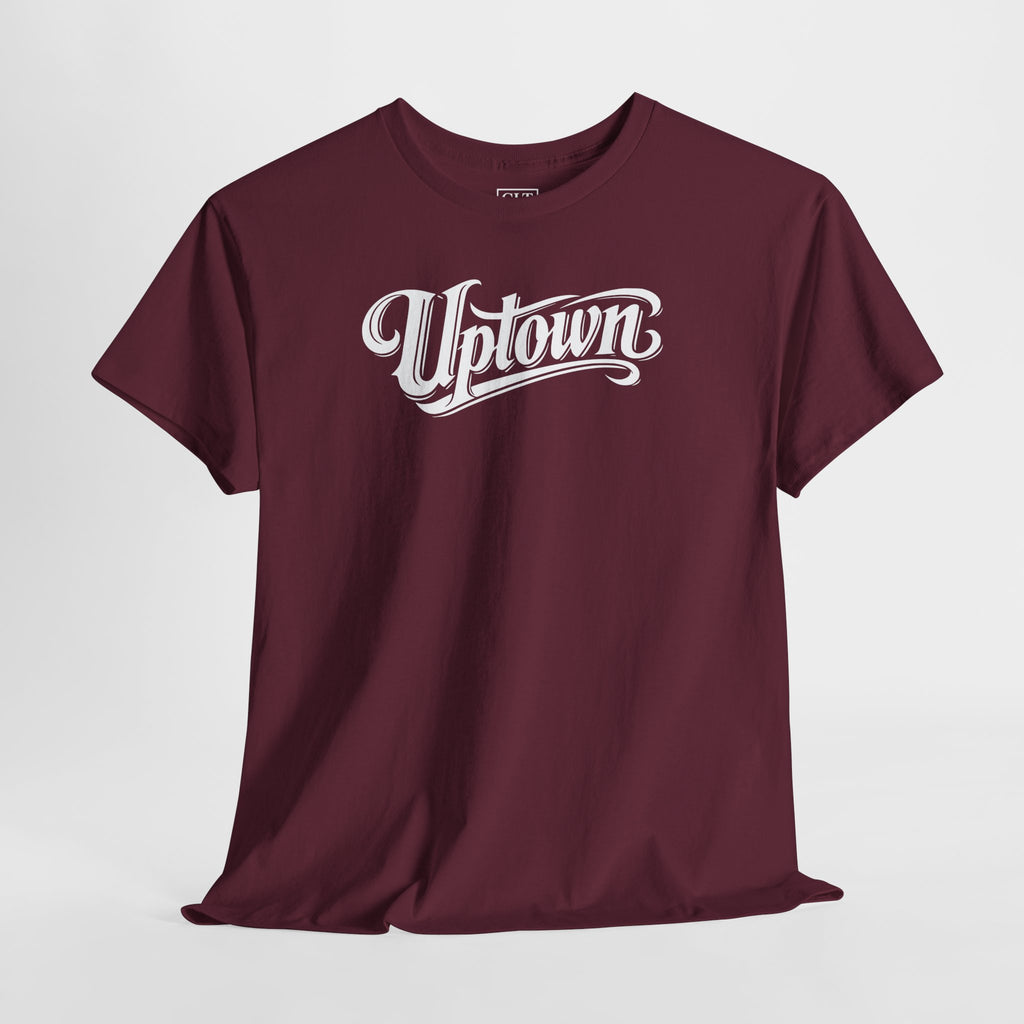 Uptown Script Unisex T-Shirt | Maroon