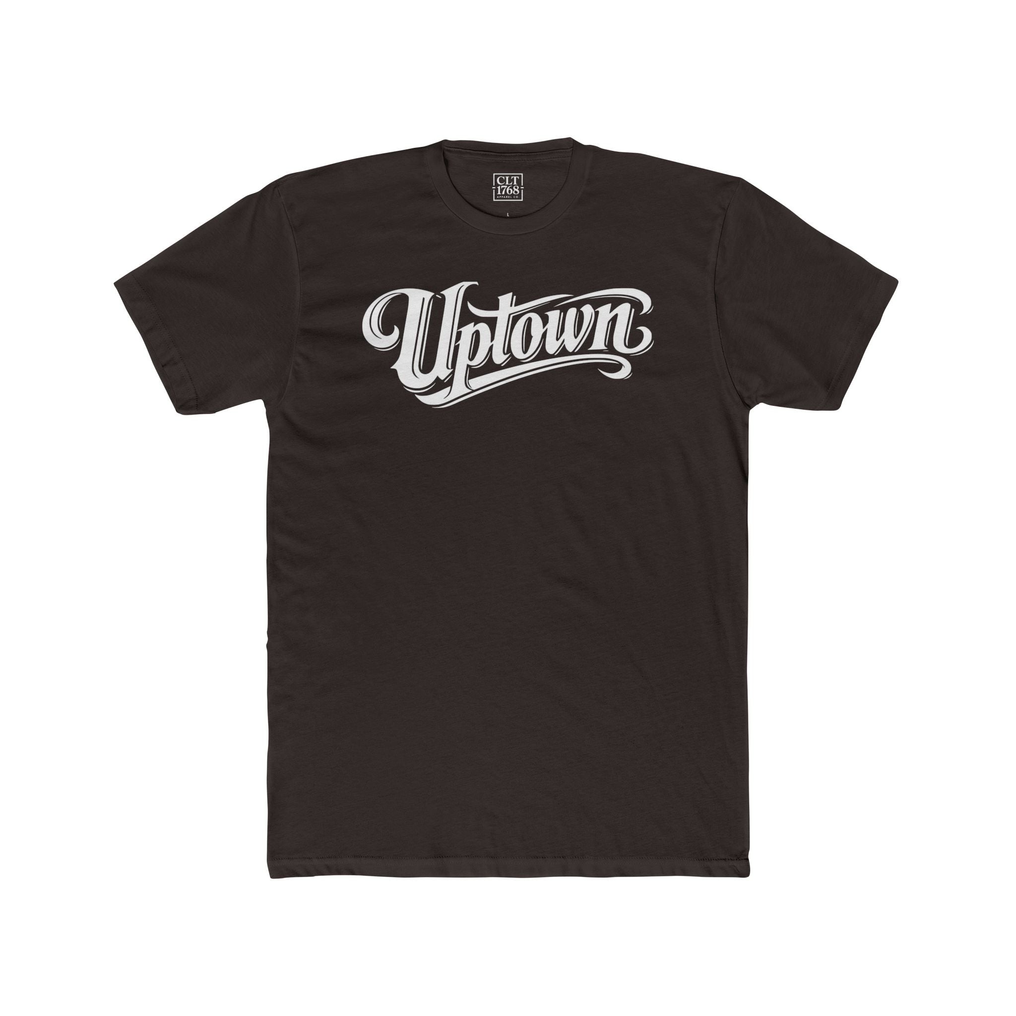 Uptown Script Unisex T-Shirt | Solid Dark Chocolate