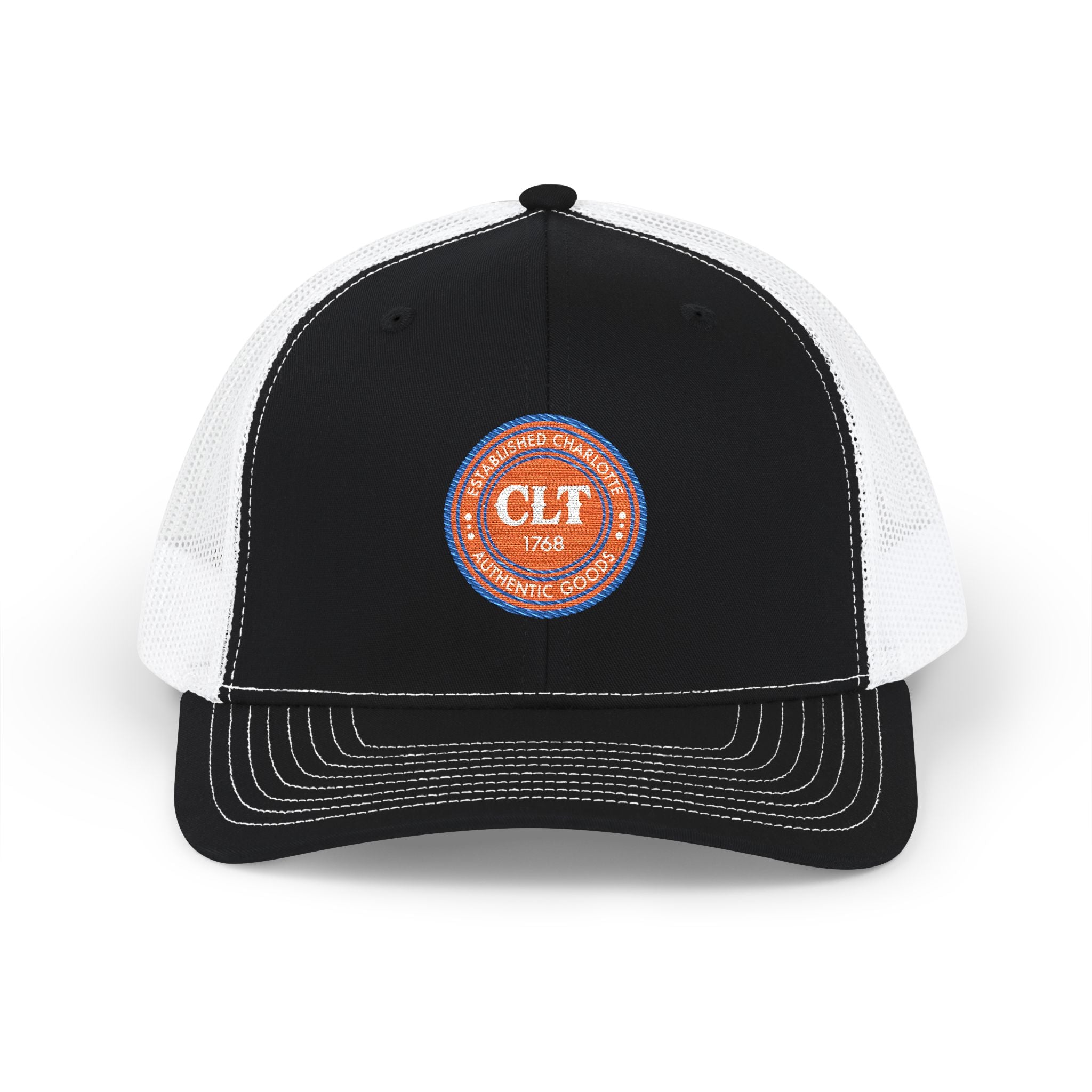 CLT 1768 Western | Embroidered Trucker Snapback Black/White