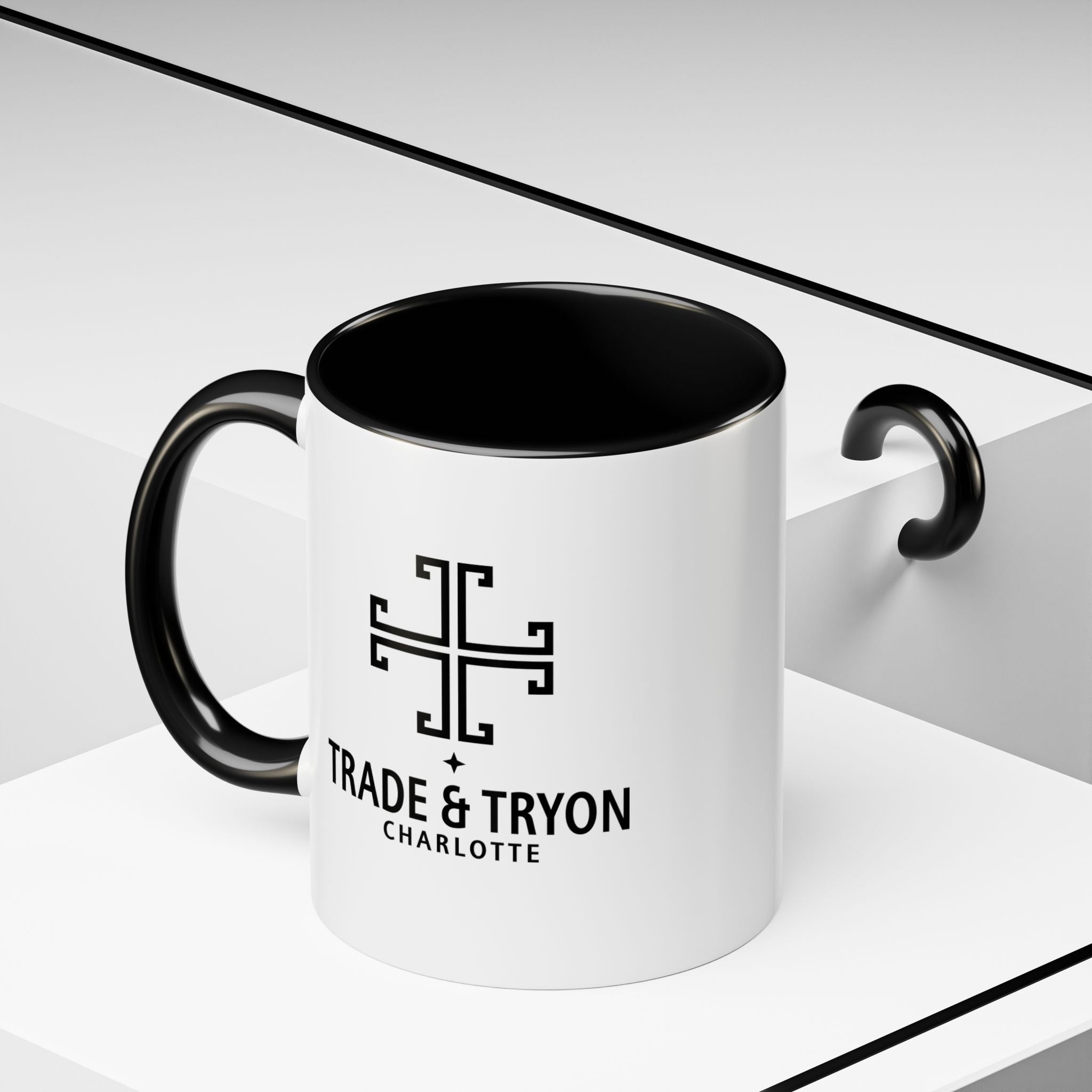 Trade & Tryon Charlotte logo Mug | Black/White