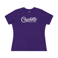 Charlotte Script Logo Women's T-Shirt | Team Purple