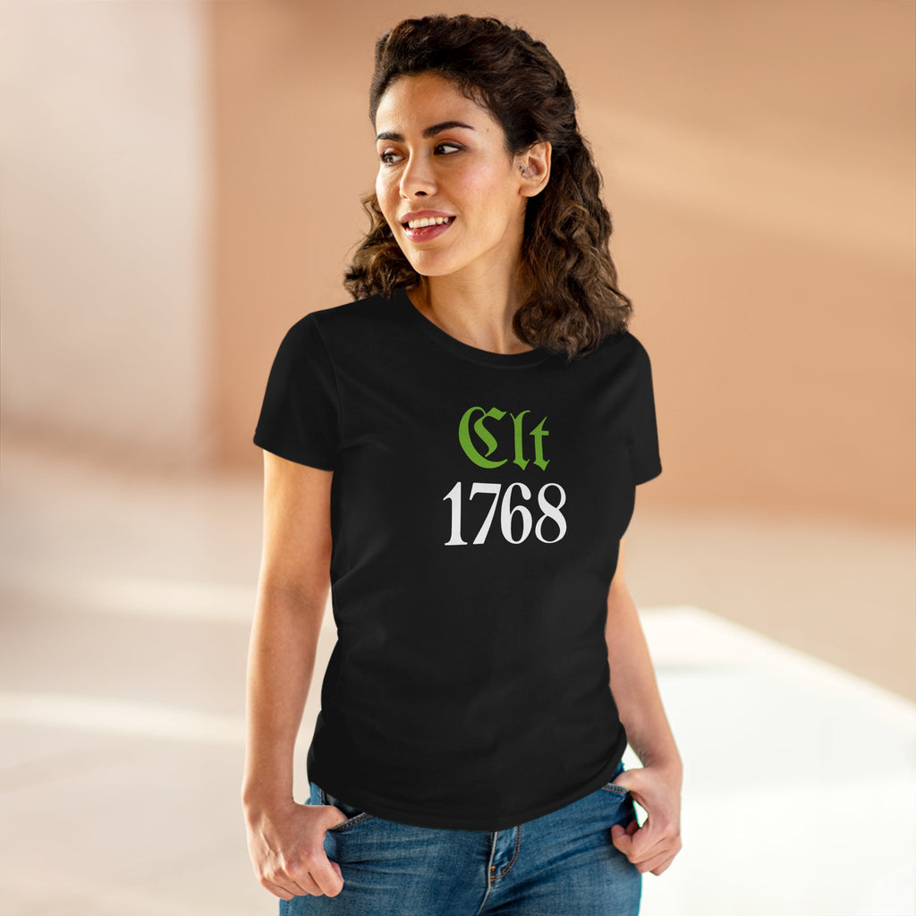 CLT 1768 Black Letter Women's Tee | Black