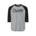 Charlotte CLT 1768 Unisex Raglan Shirt | Heather Grey/Black