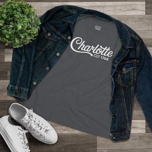 Charlotte Script Logo Women's T-Shirt | Asphalt