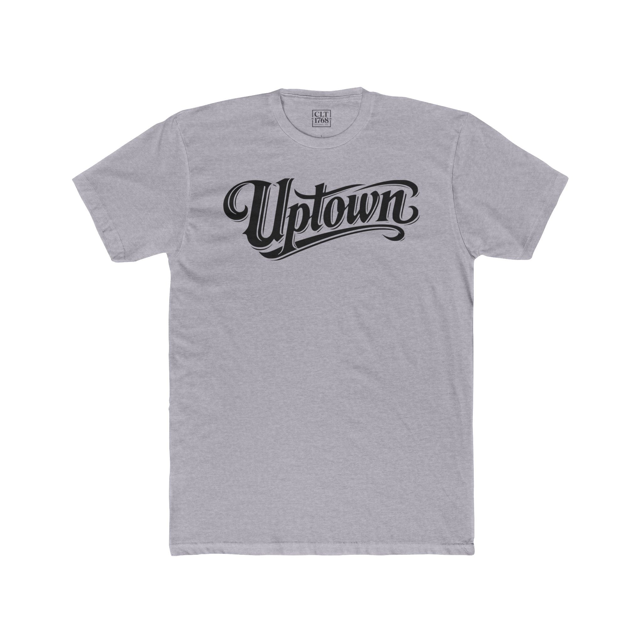 Uptown Script Unisex T-Shirt | Heather Grey