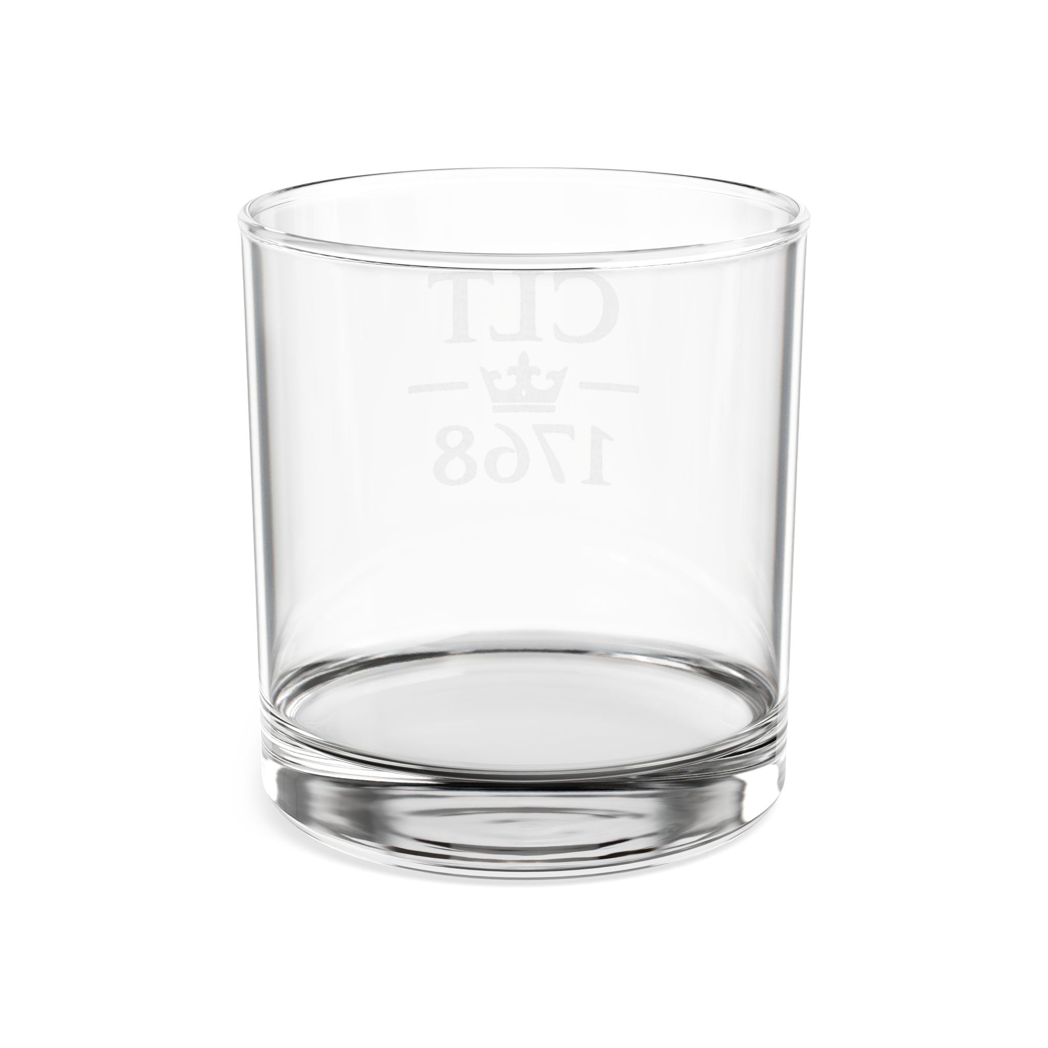 CLT 1768 Logo Engraved Whiskey Glass 10.5oz, | Charlotte History Engraving
