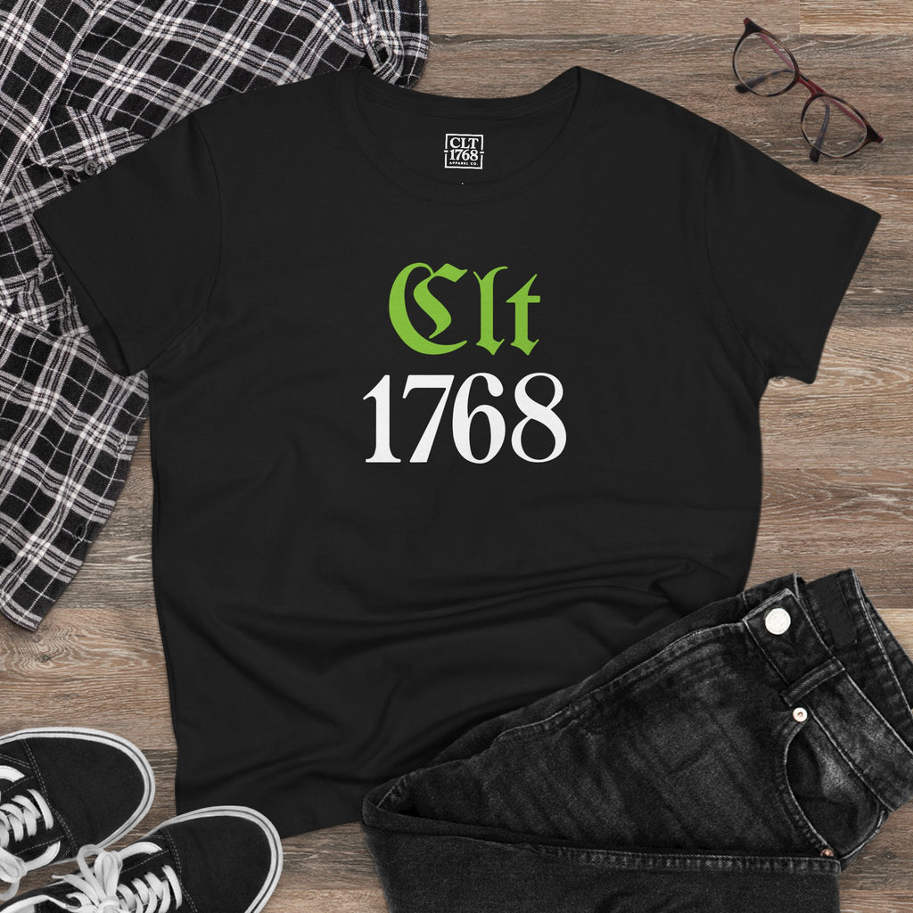 CLT 1768 Black Letter Women's Tee | Black