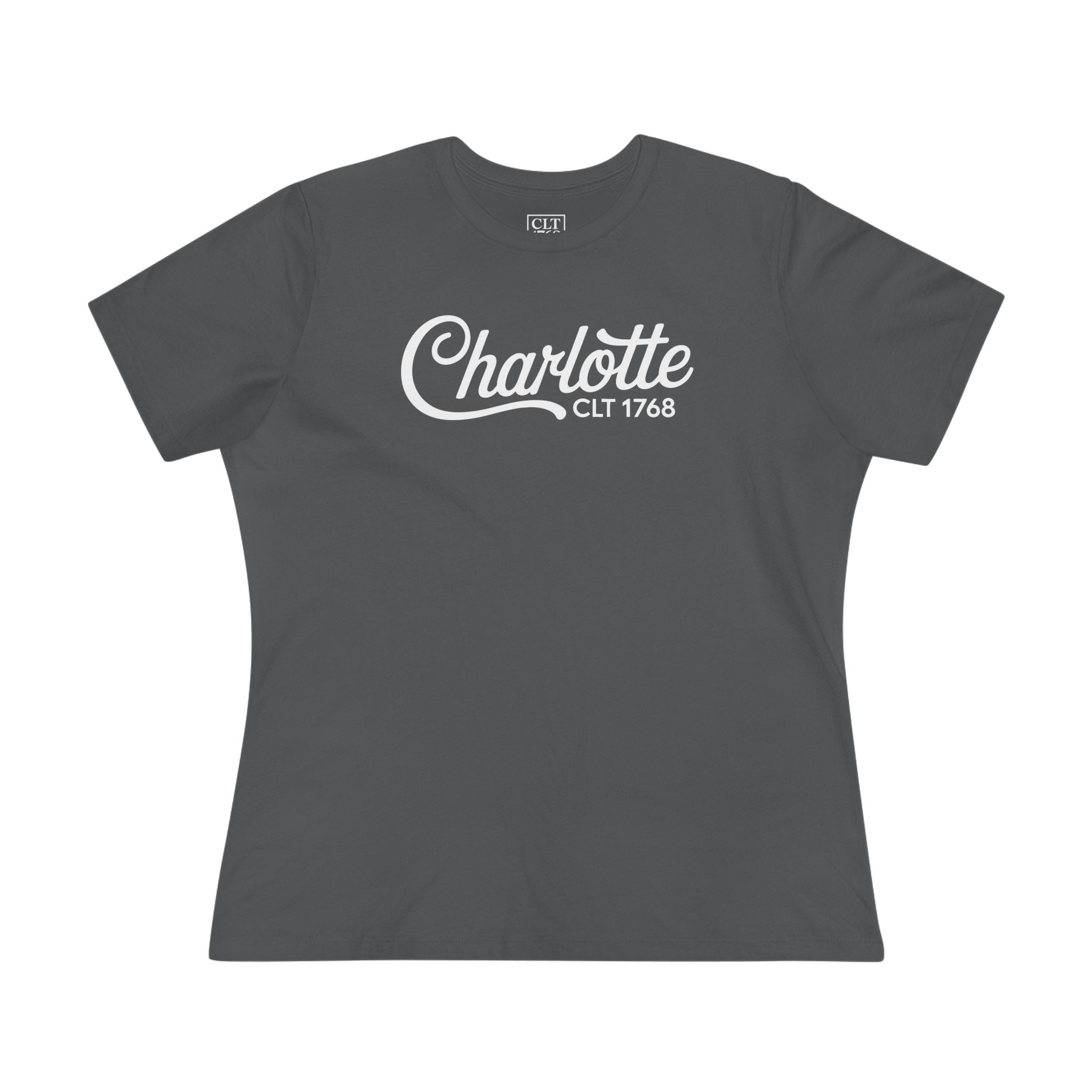 Charlotte Script Logo Women's T-Shirt | Asphalt